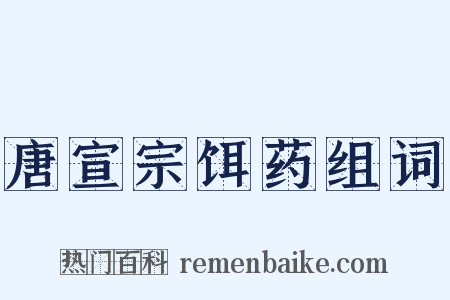 唐宣宗饵药组词是什么意思的图片